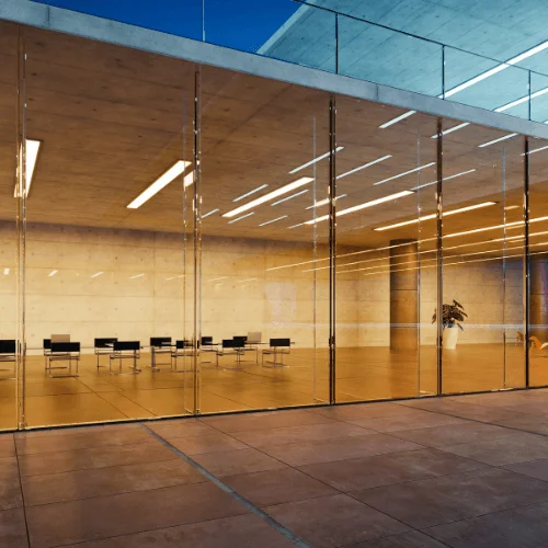 Full Height Glass Partitions