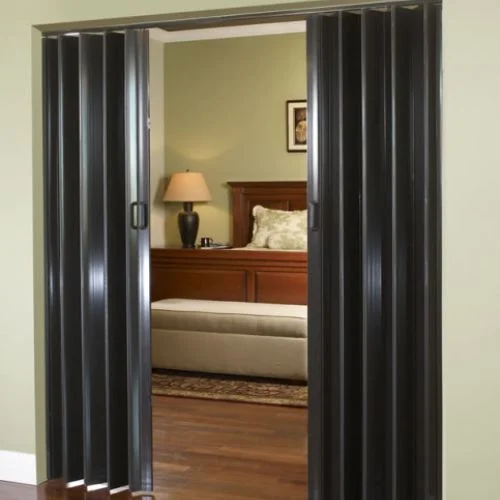 Black Color PVC folding door