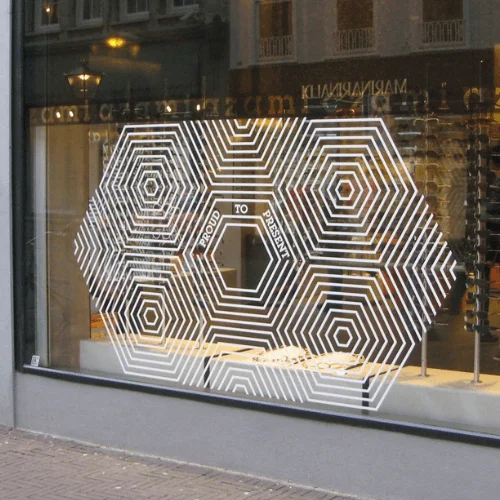 Frosted Glass Sticker Design for Retail Displays
