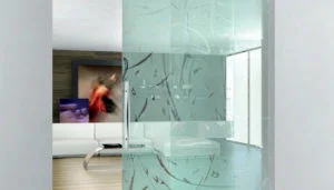 Sandblasted Glass Design Strickers